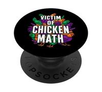 Victim Of Chicken Math Funny Backyard Poultry Farmer PopSockets PopGrip Adesivo