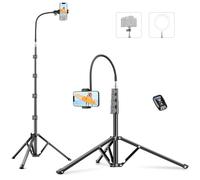 Victiv 224cm Treppiede Smartphone, Cavalletto per Smartphone con 35cm Collo D'oca & Telecomando, Tre Piedi per Telefono, Alluminio Treppiede Fotocamera Treppiedi per iPhone 17/16/15/14/13/12 Pro Max