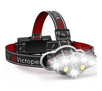 Victoper Torcia Frontale Lampada Frontale LED Ricaricabile Luce Frontale Super Luminosa 18000 Lumen 8 LED USB Ricaricabile Regolabile Impermeabile Per Campeggio Pesca Grotta Jogging IPX5