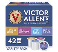 Victor Allen Donut Shop, Miscela mattutina, 100% colombiano e arrosto francese per K-Cup Keurig 2 Brewers's Coffee Single Serve, confezione varietà, 42 pezzi