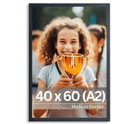 Victor Cornice Dix 40x60 cm in Nera - Cornice Moderna in Legno con vetro acrilico infrangibile - Legno - Cornice 40x60 Nera