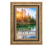 Victor Cornice Foto Boho Dorato 10x15 cm, Acrilico Infrangibile, Striscia 30x16 mm, Stile Vintage Rustico, Cornice Straordinaria, Ideale per Foto e Decorazione.