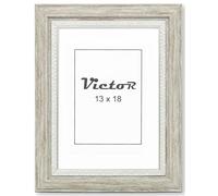 Victor Cornice Foto Boho Grigio 13x18 cm, Acrilico Infrangibile, Striscia 30x16 mm, Stile Vintage Rustico, Cornice Straordinaria, Ideale per Foto e Decorazione.
