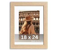 Victor Cornice Passepartout Richter Beige in 18x24 cm con Passepartout 13x18 cm - Cornice Legno - Striscia: 25x20mm - Cornice Beige 18x24