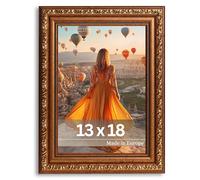 Victor, cornice portafoto artistica in stile antico "Chagall" (marrone e oro, 13 x 18 cm)