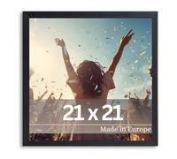 VictoR Cornice portafoto Dali, 21 x 21 cm, colore nero, cornice quadrata in legno, 21 x 21 cm, moderna cornice in legno con vetro acrilico infrangibile