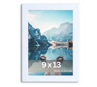 VictoR Cornice portafoto Dali, 9 x 13 cm, bianca, quadrata, in legno, vetro acrilico infrangibile, verticale/orizzontale