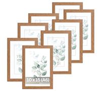 Victor cornice portafoto “Dali” marrone 10x15 cm set da 8 | Legno moderno - vetro acrilico - design moderno - decorazione d’interni