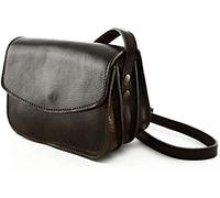 VICTOR LINE SRL Borsa Piccola Donna Tracolla Vera Pelle Italiana 3 Scomparti Colore Testa di Moro - Artigiani Toscani Made In Italy