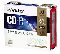 Victor One-Time Recording Music CD-R AR80FPX10J1 (colore MIX/80 minuti/10 dis...