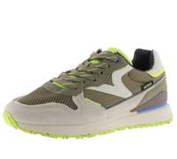 victoria 1985 Sneaker Leggera Nylon & Pezzi Fluo & in Crosta di Pelle & Logo retrò 8802113 per Uomo Kaki 42
