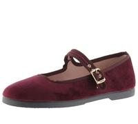 victoria Ballerine Gong Fu Velluto & Bordo Abbinato & Fibbia 1080111 per Donna Burdeos 41