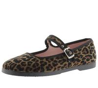 victoria Ballerine Gong Fu Velluto Stampa Animale & Bordo Abbinato & Fibbia 1080117 per Donna Leopardo 39