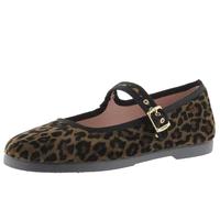 victoria Ballerine Gong Fu Velluto Stampa Animale & Bordo Abbinato & Fibbia 1080117 per Donna Leopardo 39