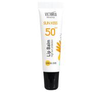Victoria Beauty Balsamo per labbra SPF 50, protezione solare per labbra, balsamo labbra con SPF 50, UVA e UVB, con protezione ad alto spettro, formula impermeabile, 10 ml