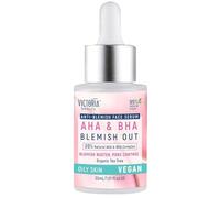 Victoria Beauty AHA BHA - Siero esfoliante con acido salicilico, anti-brufoli per pelle impura e grassa, vegano, effetto esfoliante, cura del viso altamente efficace, 30 ml