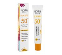 Victoria Beauty SPF 50 - Fluido solare per viso con acido ialuronico, impermeabile, Sun Protection Face Fluid SPF 50, UVA e UVB, protezione solare ad alto spettro, 40 ml