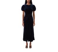 Victoria Beckham - Abito midi con vita arricciata - - Dresses - Donna - Blu - S