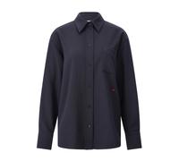 Victoria Beckham, ,Blouses & Shirts ,Donna ,Blu ,S Overshirt in Misto Lana Blu Scuro