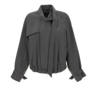 Victoria Beckham - Bomber Jacket con Sciarpa - - Jackets - Donna - Grigio - M