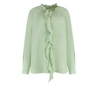 Victoria Beckham - Camicia di Seta con Volant - - Blouses & Shirts - Donna - Verde - S