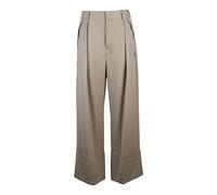 Victoria Beckham - Classic Wide Pantaloni - - Trousers - Donna - Beige - S