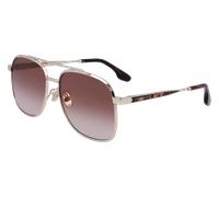 Victoria Beckham Donna VB233S 702 Occhiali da sole Metallo Nero Marrone Pilot Fotocromatiche