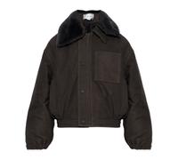 Victoria Beckham - Giacca in Camoscio con Collo in Pelliccia - - Jackets - Donna - Marrone - S