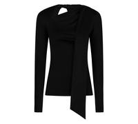 Victoria Beckham - Top a Maniche Lunghe con Scollo Asimmetrico - - Tops - Donna - Nero - S