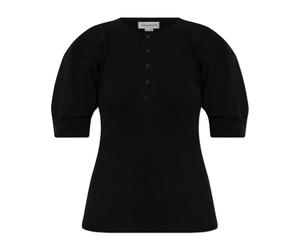 Victoria Beckham - Top con scollo abbottonato - - Tops - Donna - Nero - L