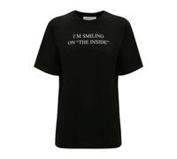 Victoria Beckham, ,Tops ,Donna ,Nero ,L Slogan Tee I'm Smiling On The Inside