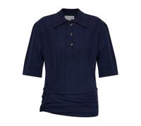 Victoria Beckham - Twist Detail Polo Top - - Tops - Donna - Blu - S