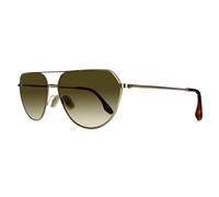 Victoria Beckham VB221S 723 Gold-Honey Sunglasses Woman Metallo, Tea Cup, 60
