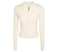 Victoria Beckham - Zipped Polo Top - - Knitwear - Donna - Beige - M