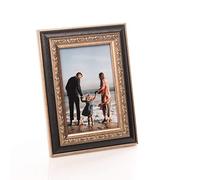 Victoria Collection Cornice Foto Vintage per Foto 10x15 cm - Antiche Cornici Nero per Foto con Vero Vetro per i Momenti più Belli | Portafoto da Tavolo & da Parete, Formato Verticale e Orizzontale