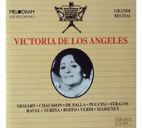 VICTORIA DE LOS ANGELES; RARE LIVER RECORDINGS - MOZART:CH'IO MI SCORDI DITE JB505 (CASAKS 1959), CHAUSSON; POEMES DE L'AMOUR ET DE LA MER, FALLA: 7 CANCIONES POPULARES ESPANOLAS DE FROMENT, 1972, DE FALLA; LA VIDA BREVE(SECNA DI SALUD) 1972, PUCCINI: BOHEME - BORHEES, 1953 NEW YORK, SI MI CHIAMANO MIMI, STRAUSS: STANDCHEN 1956 NEW YORK, RAVEL: CHANSON GRECQUE, TURINA : CANTARES, 1954 NEW YORK, BOITO: MEFISTOFELE, 1958 NEW YORK, L'ALTRA NOTTE IN FONDO AL MARE, VERDI: OTTELLO, 1968 DALLAS , MASSENET: MANON 1954 NEW YORK, MOZART: FIGARO, 1952 NEW YORK, PUCCINI: LA BOHEME E' FREDDO , 1953 NEW YORK - 2CD / MELODRAM