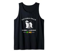 Victoria Falls Cascata Zambesi Zambia Bandiera Zimbabwe Canotta