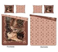 Victoria Frances Bed Linen: Kiss. Lenzuola/Copriletto + Federa 100% Cotone, c...