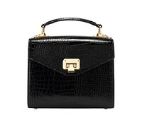 VICTORIA HYDE Borsa a tracolla vintage per le donne vegana vera pelle borse valigetta con piccola borsa quadrata (Nero)