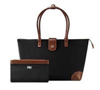 VICTORIA HYDE Borsa da donna con manico grande, in nylon, per scuola, lavoro, ufficio, viaggi, shopping, tutti i giorni, Nero