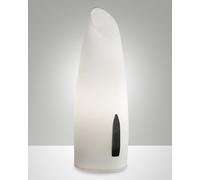 VICTORIA LAMPADA DA TAVOLO BIANCA H.28CM IN VETRO ATTACCO G9 LAMPADINA DIMMERABILE INCLUSA