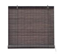 Victoria M. Klemmfix Tenda a Rullo in Bambù per Interni, Montabile senza Fori, Protezione Solare per Porte e Finestre, 130 x 160 cm, Colore Marrone Scuro