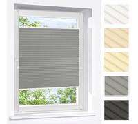 Victoria M. Praktica Tenda Plissettata, Montaggio Senza Foratura con Morsetti, Tenda-Plissé a Rullo Opaca per Finestre e Porte, Poliestere, Grigio, 70 x 150 cm