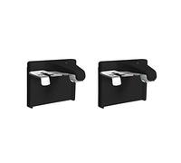 Victoria M. Supporto Adesivo per Tende Veneziane in Alluminio da 25 mm, Set da 2, Colore Nero