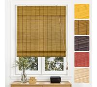 Victoria M. Tenda a pacchetto in bambù, protezione solare, per finestre e porte, opaca, 110 x 130 cm, marrone