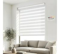 Victoria M. Tenda a Rullo Doppia Giorno e Notte, Per Porte e Finestre, Montaggio a Parete e Soffitto, 115 x 230 cm, Bianco
