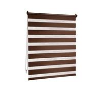 Victoria M. Tenda a Rullo Doppia Klemmfix 75 x 150 cm Marrone Scuro, Tenda Giorno Notte Senza Fori con Supporto Klemmfix