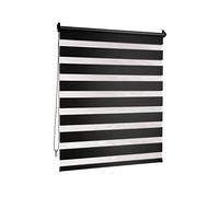Victoria M. Tenda a Rullo Doppia Klemmfix 90 x 230 cm Nero, Tenda Giorno Notte Senza Fori con Supporto Klemmfix
