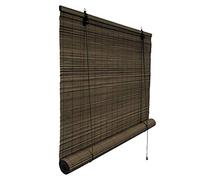 Victoria M. Tenda a Rullo in Bambù per Interni, Protezione Solare e della Privacy per Porte e Finestre, 100 x 160 cm, Colore Marrone Scuro