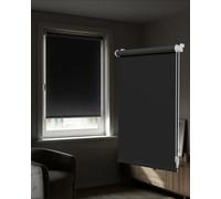 Victoria M. Tenebra Tenda a Rullo Oscurante, Montaggio con e senza Fori, Avvolgibile, Nero, 135 cm x 160 cm (Larghezza x Altezza)